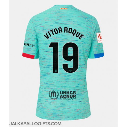 Barcelona Vitor Roque #19 Kolmaspaita Naiset 2023-24 Lyhythihainen